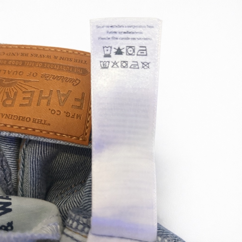 Faherty Light Blue Wide-Leg Jeans - Picture 9 of 16